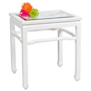 Shop for home decor online - Worlds Away Chinright White Side Table.jpg